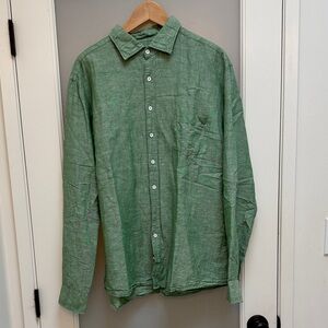 Rodd & Gunn Green Men's linen/cotton Shirt 2XL